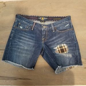 Lucky Riley boyfriend jeans shorts